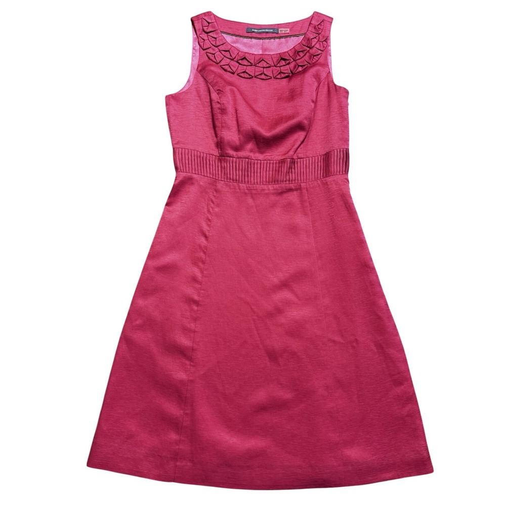 Boden Limited Edition Pink Silk Cotton Origami Neck Pleated Dress‎ Mens 4